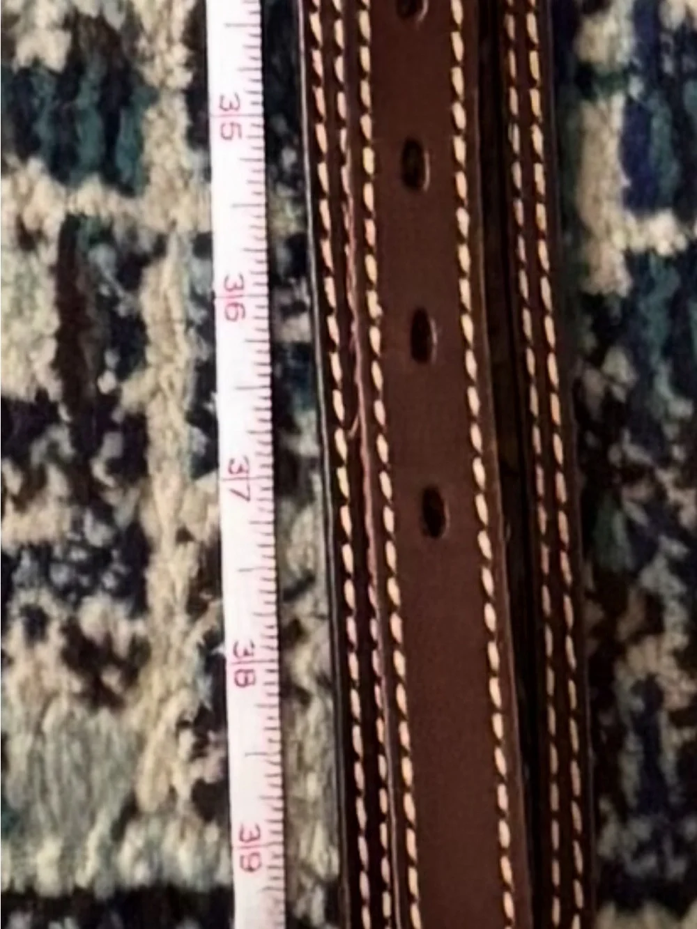 Men’s Size 36 Top Grain Cowhide Tooled Leather Western Cowboy Belt